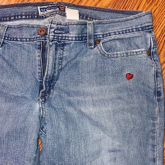 Old Navy Boot-Cut Jeans Ultra Low Waist Distressed Light Wash Vintage Denim - Picture 2 of 11